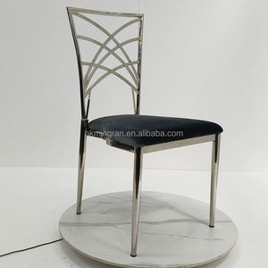 Silla de comedor de cuero para banquetes de Hotel de Metal moderno, silla de cafetería, restaurante, boda, silla al aire libre - Product Image 5