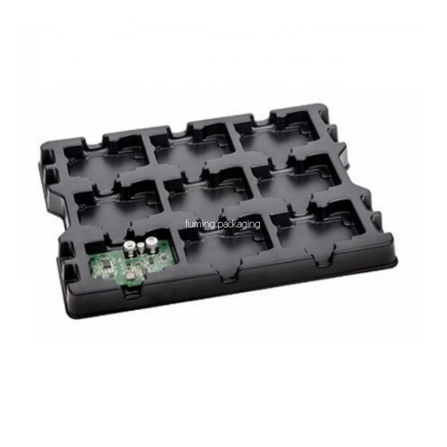 Anti-static Anti Static Dissipative Antistatic Plastic Electronic Esd Pcb Tray Component Stackable Conductive Pcb Esd Tray