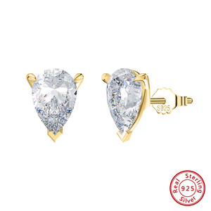 <span class=keywords><strong>Orecchini</strong></span> a Lobo in Moissanite Certificati USA GRA, Placcati in Oro 14K, <span class=keywords><strong>Argento</strong></span> Sterling S925, <span class=keywords><strong>Orecchini</strong></span> Ipoallergenici per Donne e Uomini - Product Image 6