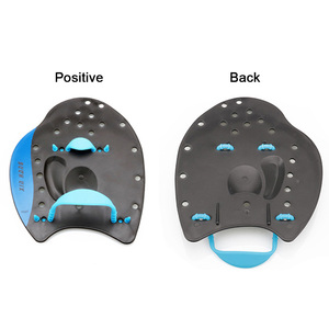 2 piezas/un par de guantes de paletas de Entrenamiento de natación con correas, <span class=keywords><strong>aletas</strong></span> palmeadas de mano de natación, <span class=keywords><strong>aletas</strong></span>, tablas de carrera asistida de autoentrenamiento - Product Image 6