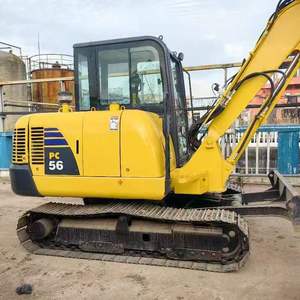 Excavadora de cadenas usada Komatsu PC56, excavadora hidráulica compacta para construcción y movimiento de tierras - Product Image 6