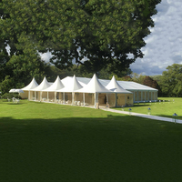 Structure en alliage d'aluminium personnalisable pour fêtes de mariage en gros, grande capacité, résistante, étanche, toutes saisons, pour événements extérieurs