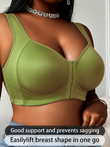 Reggiseni da donna alla moda 2026 con chiusura frontale, copertura completa, senza ferretto, taglie forti, push-up, non imbottiti, senza cuciture, confezione da <span class=keywords><strong>3</strong></span> - Product Image 2