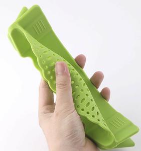 सब्जियों को पीने के लिए सिलिकॉन क्लिप-ऑन पॉट स्ट्रॉनर कोलैंडर का कॉलैंडर सुरक्षित - Product Image 4