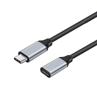Cable de Extensión USB Tipo C de Carga Rápida, Macho a Hembra, de Aleación de Aluminio, PD 60W 3A, Venta al Por Mayor