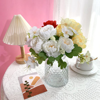 Bouquet de mariée en fleurs artificielles en gros, petite composition florale, roses de haute qualité