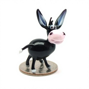 Figurine de cerf en verre soufflé à la main, décoration sur le thème des animaux, artisanat fait main - Product Image 1