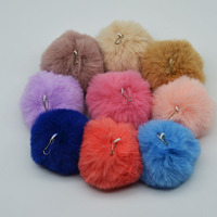 Bola Pom Pom Bulu Imitasi 8cm Dengan Pengait Snap, Bola Bulu Lembut, Gantungan Resleting, Hiasan untuk Pakaian, Tas, Topi, Aksesoris Pakaian, Dekorasi