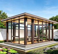 Véranda Modulaire Quatre Saisons Moderne en Aluminium et Verre pour Jardin, Villa, Utilisation Extérieure – Vente en Gros, Fabrication Personnalisée