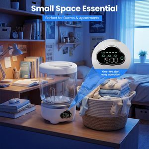1.6L <b>Mini</b> <b>Portable</b> <b>Washing</b> <b>Machine</b> Cordless Underwear and Sock Washer with 6000mAh Battery - Product Image 2