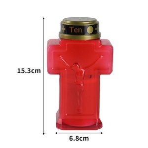 <span class=keywords><strong>Bougie</strong></span> LED rechargeable en verre <span class=keywords><strong>pour</strong></span> extérieur avec <span class=keywords><strong>pile</strong></span> AA intégrée <span class=keywords><strong>pour</strong></span> <span class=keywords><strong>cimetière</strong></span>, église, Halloween, prière - Product Image 2