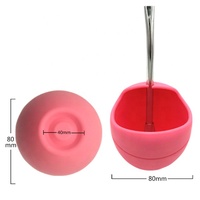 Gourde Yerba Mate avec logo personnalisé, gobelets de fête, gobelets et soucoupes de style américain, service à thé, sans BPA, en silicone, pour toute fête