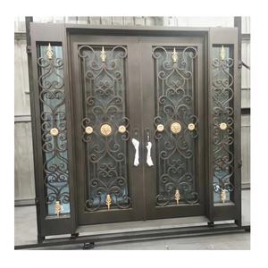 Chine prix de gros porte en fer forgé fer porte unique conception rupture thermique - Product Image 4