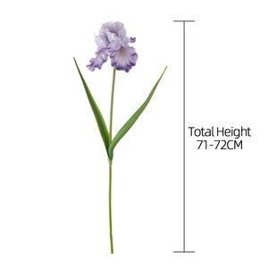 MW01518 زهور صناعية طويلة الساق بو قزحية لغرفة المعيشة المطبخ طاولة الحزب ديكور القزحية واقعية زهور اصطناعية - Product Image 6