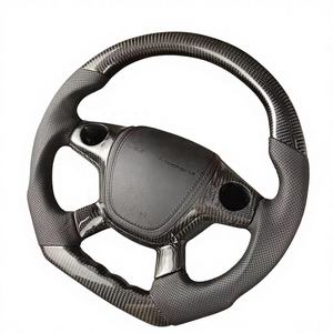 Volant de voiture en fibre de carbone à fond plat, cuir, pour <span class=keywords><strong>Ford</strong></span> Focus V348 MK3 Racing Trim EcoBoost GT Shelby - Product Image 5