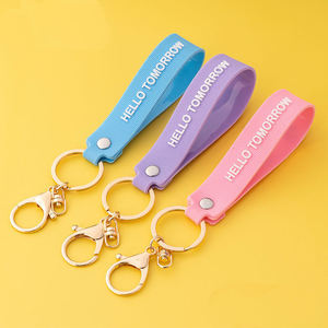Porte-clés en PVC souple en caoutchouc de silicone personnalisable Cadeau promotionnel avec logo d'entreprise Porte-clés de forme quelconque pour mousquetons - Product Image 2