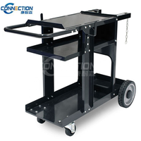 Chariot de soudage à quatre roues en acier inoxydable pour atelier avec tiroirs et plateforme pour outils, personnalisable OEM