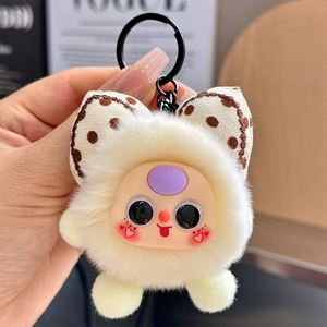 Porte-clés en fausse fourrure, joli breloque de sac en forme de boule, pendentif pelucheux de dessin animé pour femmes et filles - Product Image 3