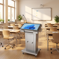 Pupitre numérique audio-vidéo intégré avec système Windows, écran tactile 10 points, pupitre intelligent pour événements en salle