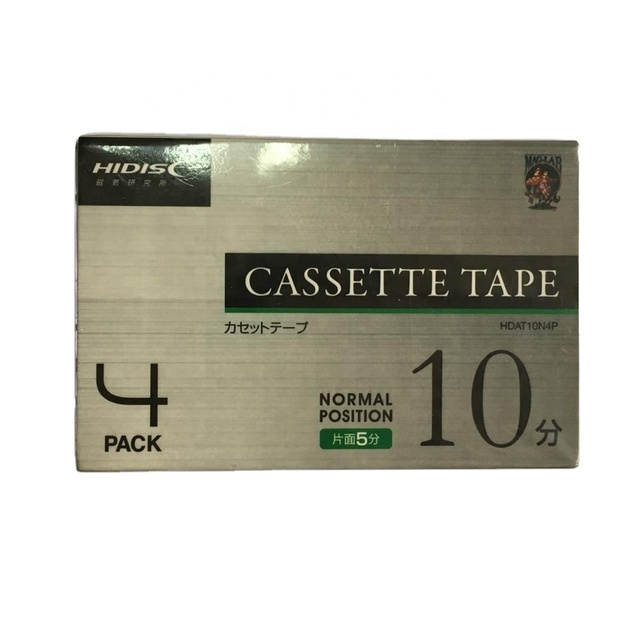 Reliable Quality Blank Audio Cassette Tape 10min White Clear OEM Brand Gift Box Packaging CN/GUA Origin 30 Years Factory