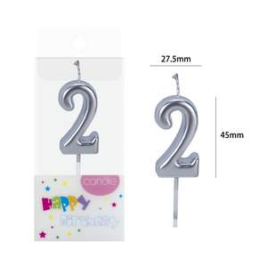 Bougies d'<span class=keywords><strong>anniversaire</strong></span> numériques écologiques dorées, fourniture directe d'usine, peinture pour bougies métalliques or, argent, caméléon - Product Image 3