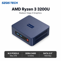 Mini PC OEM Beelink SER3 AMD Ryzen 3 3200U 16GB 500GB SSD Komputer Mini Output 4K Ganda M.2 PCIe SSD PC Bisnis Kecil