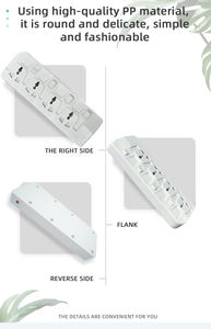 Prise universelle de haute qualité série BETA 10A avec interrupteur de surcharge LED, rallonge électrique, multiprise pour la maison et le bureau - Product Image 2