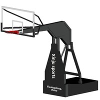 Panier de basket extérieur en fibre de verre, taille standard adulte, panneau portable pour entraînement à domicile