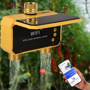WiFi Home Lazy Micro-Spray Solar-Powered Smart Drip-Irrigation System Dual-Channel <b>Timer</b> Quantitative Screen Control Watering - Product Image 1