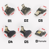 Adaptateur Micro Mini HDMI 90 degrés 5cm-80cm, câble plat FPC HDTV avec connecteur 20 broches haut/bas pour FPV et consommateur