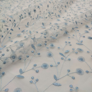 Tissu en dentelle <span class=keywords><strong>française</strong></span> brodée en maille pour sac DIY, robe, tissu pour enfants - Product Image 1