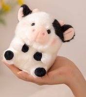 Porte-clés en peluche chat moelleux personnalisé en coton PP, accessoires de sac, breloque, poupée