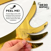 Letrero Comercial 3D Personalizado con Logotipo, Corte Láser en Acrílico, Montado en Pared, Forma Irregular, Letrero con Nombre, Belleza