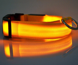 LED <b>Dog</b> <b>Collar</b> Adjustable Reflective Pet <b>Collar</b> Nylon Anti Lost Pet Safety <b>Collar</b> for Night Walking - Product Image 1