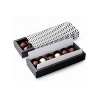 Vente en gros de boîte d'emballage de chocolat en papier couché avec matériaux recyclés personnalisés de luxe boîtes magnétiques rigides à tiroir en forme de rectangles