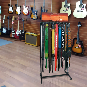 Banda de guitarra negra de metal personalizada, estante de exhibición para tiendas de instrumentos de música - Product Image 6