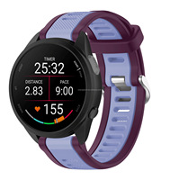 Bracelet de montre en silicone bicolore pour Garmin Forerunner 165, bracelet de poignet à libération rapide, bracelet de montre sport en silicone