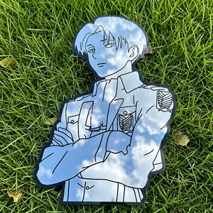 Autocollants muraux en PVC miroir de forme irrégulière, style anime Attack on Titan, modernes et luxueux, faciles à installer pour la décoration de la maison et <span class=keywords><strong>des</strong></span> hôtels, vente en gros - Product Image 1