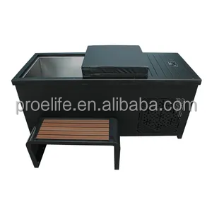 PROELIFE Bestseller Outdoor Holz-Edelstahl-Kaltwasserbecken Fabrik-Eisbad 60 Gallonen+ Langlebiges Rechteckiges 1-Personen-SPA - Product Image 6