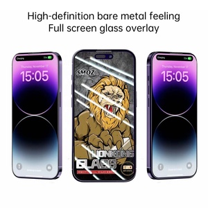 9H Anti-statico grande Film di vetro temperato ad arco leone di alta qualità Screen Saver per IPhone15 15pro 15pro Max - Product Image 6