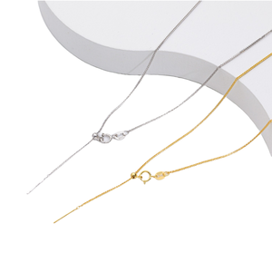 UM Jewelry - Collar de Cadena de Plata de Ley 925 Personalizable, Cadena Delgada Ajustable, Joyería Fina de Moda Italiana para Regalos - Product Image 3