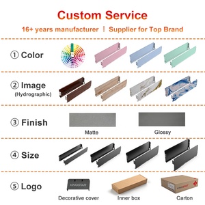 Système de tiroirs à fermeture douce de 1,5 mm, boîte à tiroirs fine, panneau latéral anti-empreintes digitales et anti-graisse pour armoire de cuisine - Product Image 2