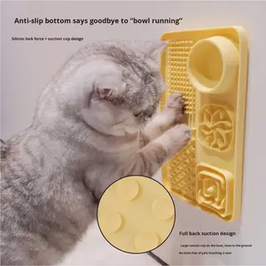 Tapis à lécher lent pour animaux de compagnie, en silicone de qualité alimentaire, rectangulaire, pour chat et chien, universel, multifonctionnel, compartimenté, antidérapant - Product Image 3