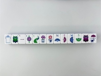 Juego de Mahjong Americano de Lujo con 160 Fichas, Tapete Chinoiserie Blue Willow, Fichas de Acrílico Grabadas de 4 Capas