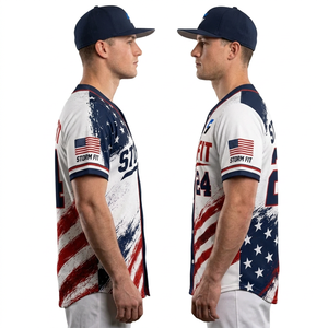 100% Polyester léger Baseball maillots hommes femmes unisexe Teamwear formation Performance chemise Sport maillots - Product Image 2