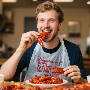 Bán Buôn Hải Sản Tôm Hùm Không Thấm Nước Dành Cho Người Lớn Yếm Biểu Tượng Tùy Chỉnh Nhựa Dùng Một Lần Cua Yếm Tạp Dề Cho Nhà Hàng - Product Image 3