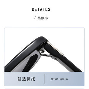 Nuevas gafas de sol triangulares con forma de ojo de gato para mujeres y hombres, montura negra de PC, protección UV400, tipo 3, estilo unisex. - Product Image 3