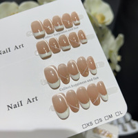 Ongles artificiels en acrylique faits à la main, mignons, en forme de dessin animé, 3D, vente en gros, de haute qualité, épais, réutilisables, avec colle