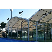 Terrains de padel intérieurs au design panoramique, terrain de padel simple intérieur/extérieur, terrain de padel standard
