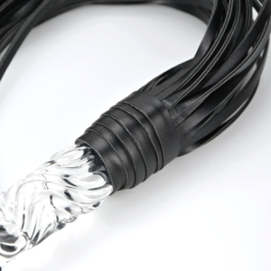 BDSMเซ็กส์ทอยแก้วDildo PUหนังแส้พื้นผิวจับแก้วYoni Wandเพศแส้คริสตัลอวัยวะเพศชายสําหรับผู้ใหญ่เกม - Product Image 3